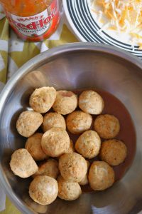 Baked Buffalo Chicken Meatballs.