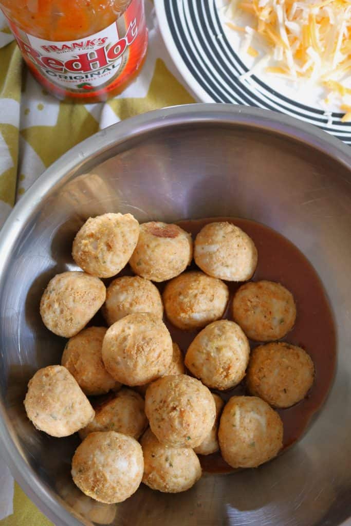 Baked Buffalo Chicken Meatballs.