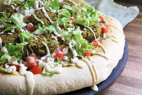 Homemade Baked Falafel Pizza