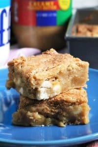 Fluffernutter Blondies with White Chocolate Chips