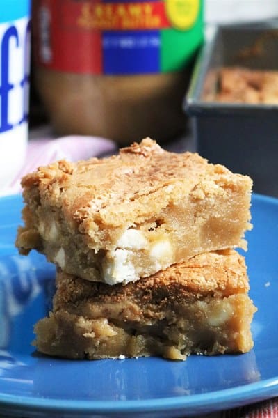 Fluffernutter Blondies Fluffernutter Blondies with White Chocolate Chips