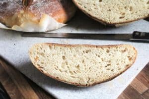 Rustic Sourdough Bread Cross Section