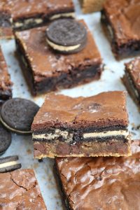 Chocolate Chip Cookie Oreo Fudge Brownie Bar