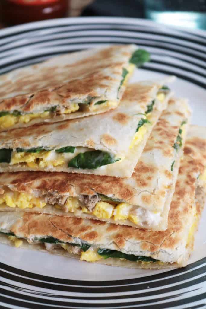 Breakfast Quesadillas Stacked.