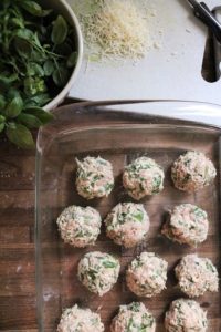Easy Oatmeal Meatballs with Spinach