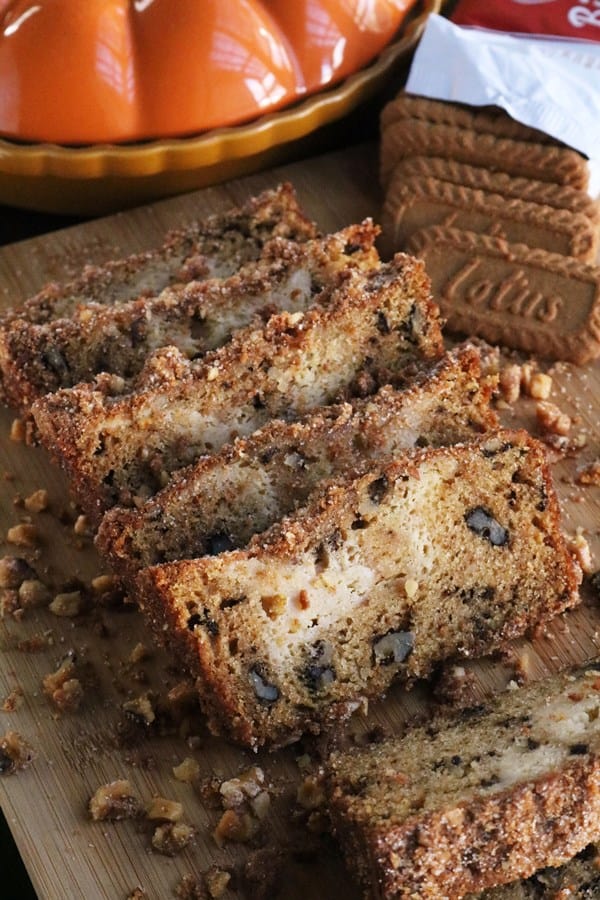 Cream Cheese Swirled Pumpkin Bread