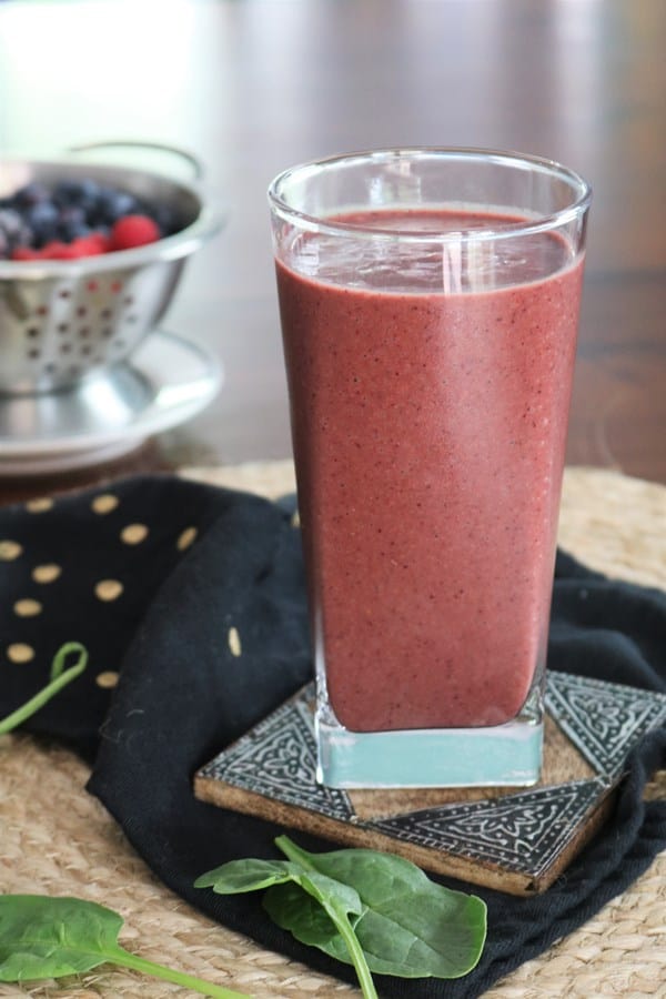 Berry Spinach Smoothie.