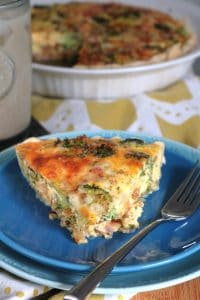 Ham and Broccoli Quiche.