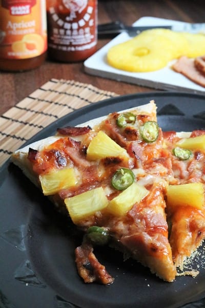 Sweet Spicy Hawaiian Pizza #pineapplepizza