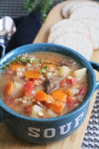 Beef with Barley Soup #thespiffycookie