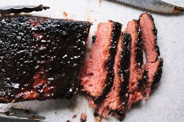 Corned Beef with Blackberry Mustard Glaze #slowcooker