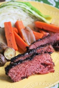 Slow Cooker Corned Beef with Blackberry Mustard Glaze #stpatricksday