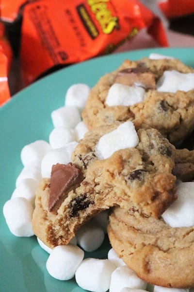 Peanut Butter Cup S'mores Cookies