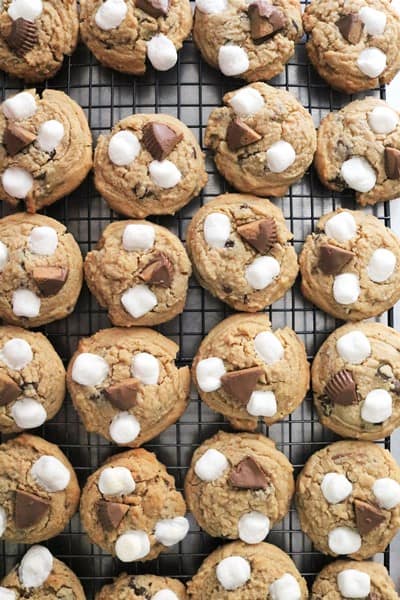 S'mores Cookies with Peanut Butter Cups