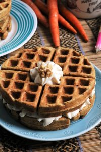 Carrot Cake Waffles Stack