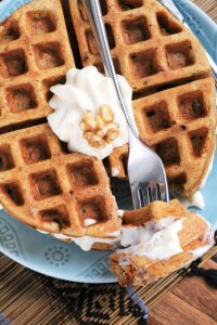 Homemade Carrot Cake Waffles
