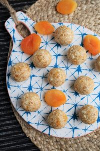 Healthy Apricot White Chocolate Granola Bites