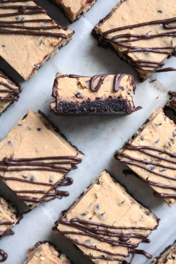 Tray of Chocolate Chip Cookie Dough Brownies,