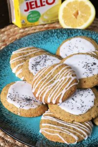 Glazed Lemon Poppy Seed Pudding Cookies