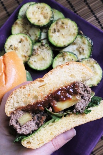 Stuffed Pineapple Burgers