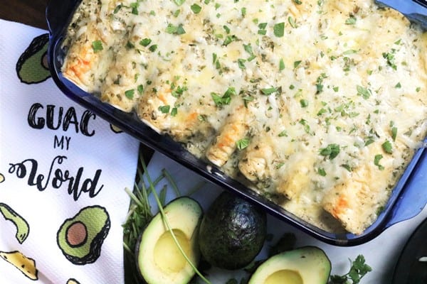 Spicy Avocado Chicken Enchiladas 2