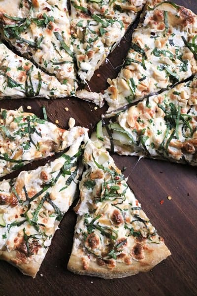 Homemade Thai Chicken Pizza