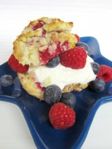 Red White Blue Berry Shortcake
