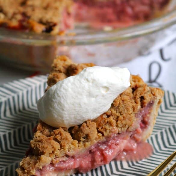 Slice of Strawberries and Cream Pie.