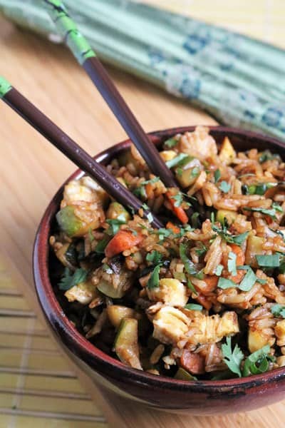 Vegetable Fried Rice for One