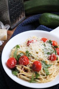 30 Minute Zucchini Pasta with Creamy Lemon-Basil Sauce