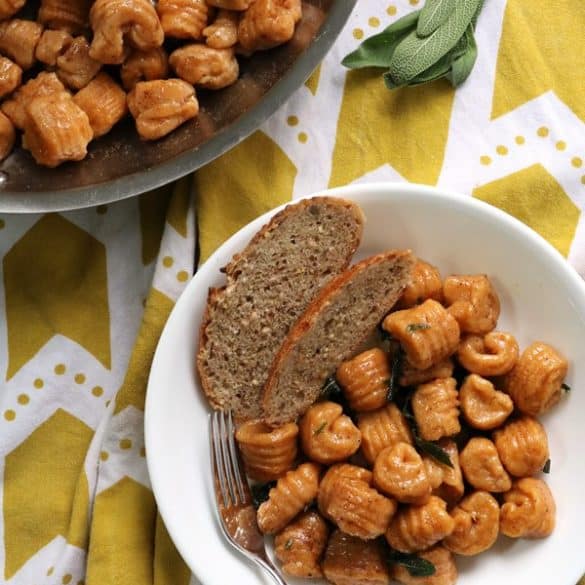Homemade Sweet Potato Gnocchi with Sage Brown Butter Sauce