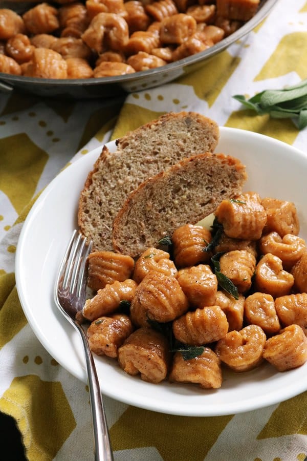 Vegetarian Sweet Potato Gnocchi with Sage Brown Butter Sauce