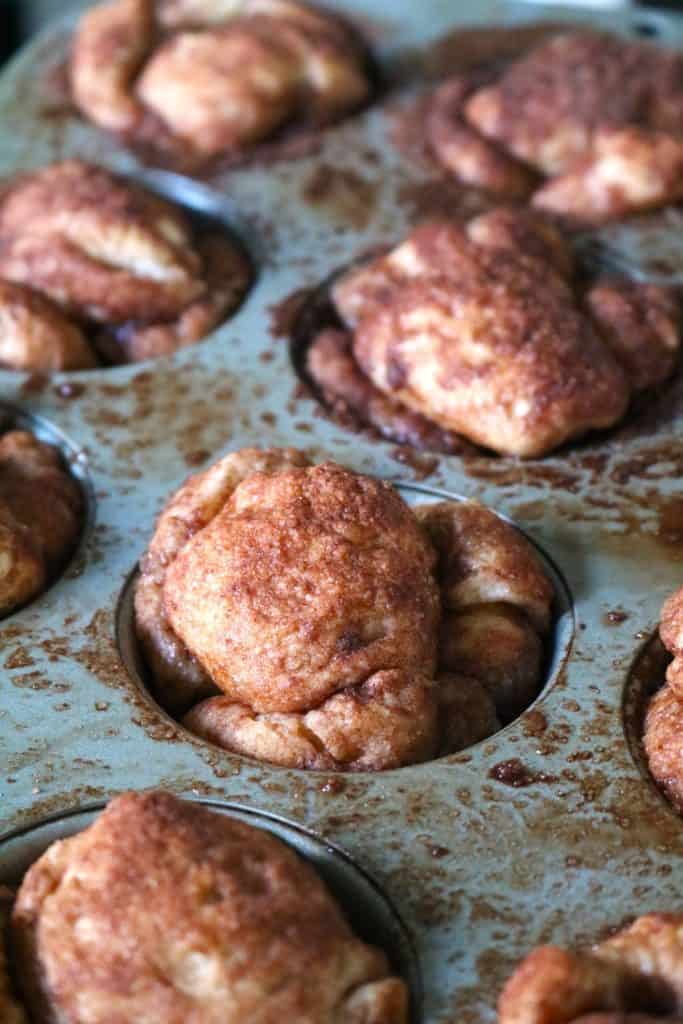 Buckeye Monkey Bread in Muffin Pan.