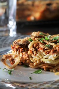 Scooter's Baked Spaghetti.