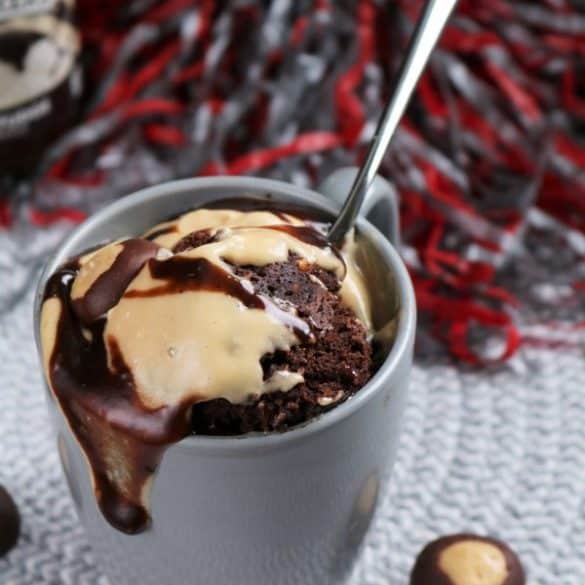 Chocolate Peanut Butter Mug Cake