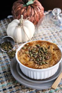 Baked Pumpkin Oatmeal for One