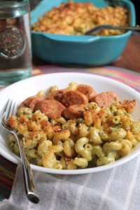 White Cheddar Pesto Mac & Cheese