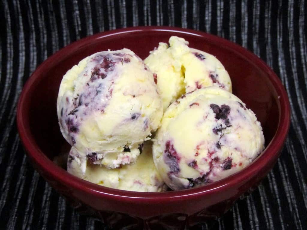 Blackberry Swirl Meyer Lemon Curd Ice Cream