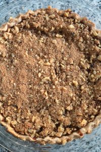 Pumpkin Pie with Brown Sugar-Walnut Topping.