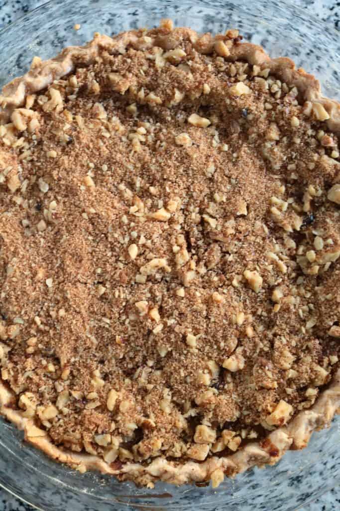 Pumpkin Pie with Brown Sugar-Walnut Topping.