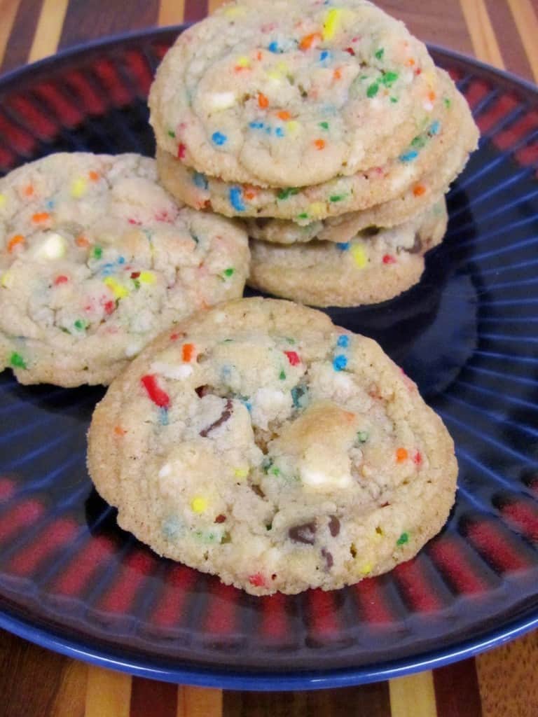 Cake Batter Chocolate Chip Cookies The Spiffy Cookie