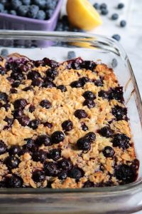 Baked Lemon Blueberry Oatmeal.