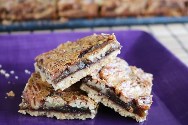 Nutella Pecan Pie Bars #pecan #nutella