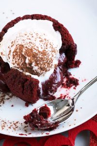 Valentine Red Velvet Lava Cakes