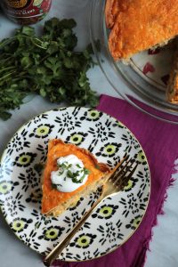 Cheesy Chicken Quesadilla Pie on a Plate.