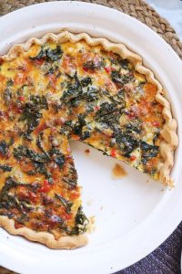 Homemade Kale Quiche.