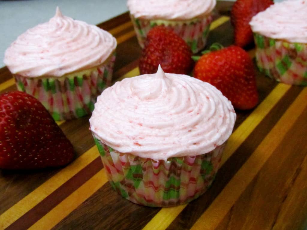 Strawberry Stuffed Cupcakes 1