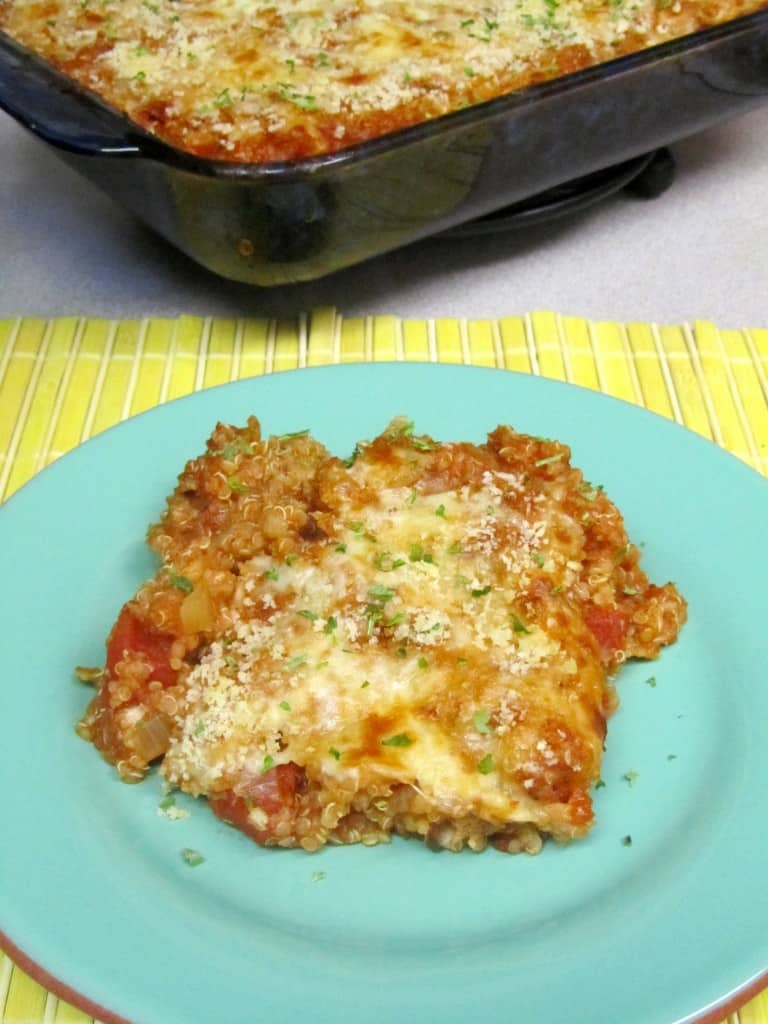 Baked Quinoa Chicken Parmesan