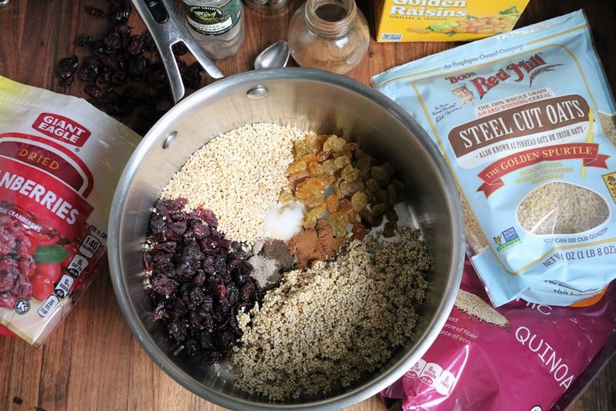 Hot Oat & Quinoa Cereal Ingredients