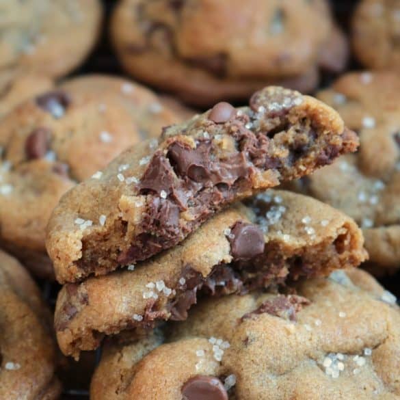 Nutella-Stuffed Brown Butter Chocolate Chip Cookies.